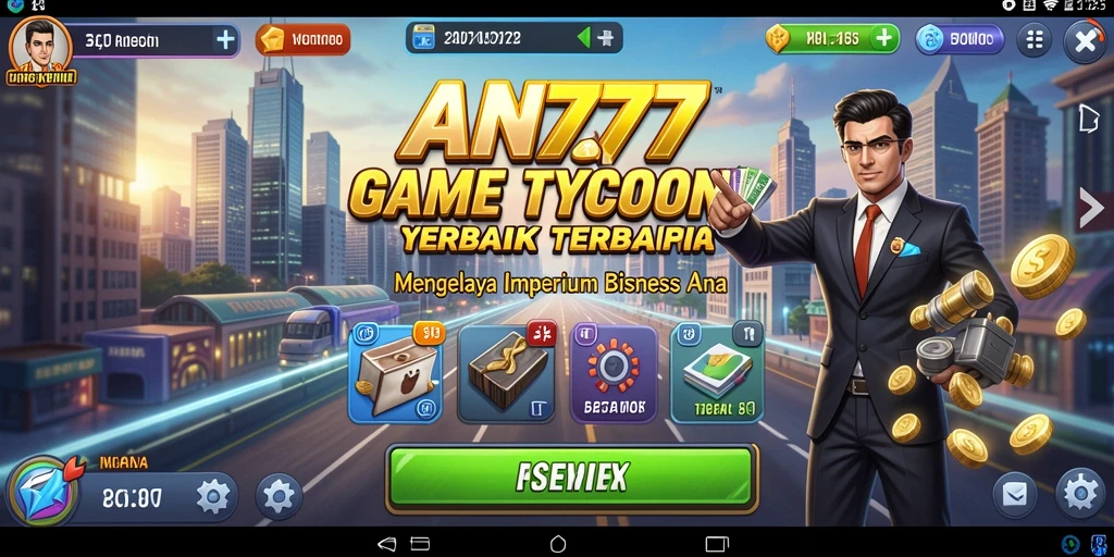 Screenshot gameplay AN777 menampilkan pengelolaan bisnis yang menarik.
