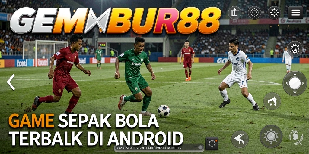 Tampilan gameplay <strong>GEMBUR88</strong> yang menegangkan saat pertandingan sepak bola.