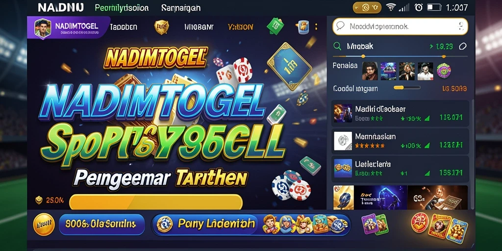 Tampilan gameplay aplikasi Sportsbook NADIMTOGEL yang interaktif.