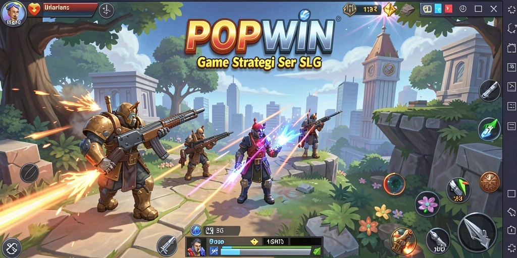Screenshot gameplay POPWIN menunjukkan aksi strategis yang mendebarkan.