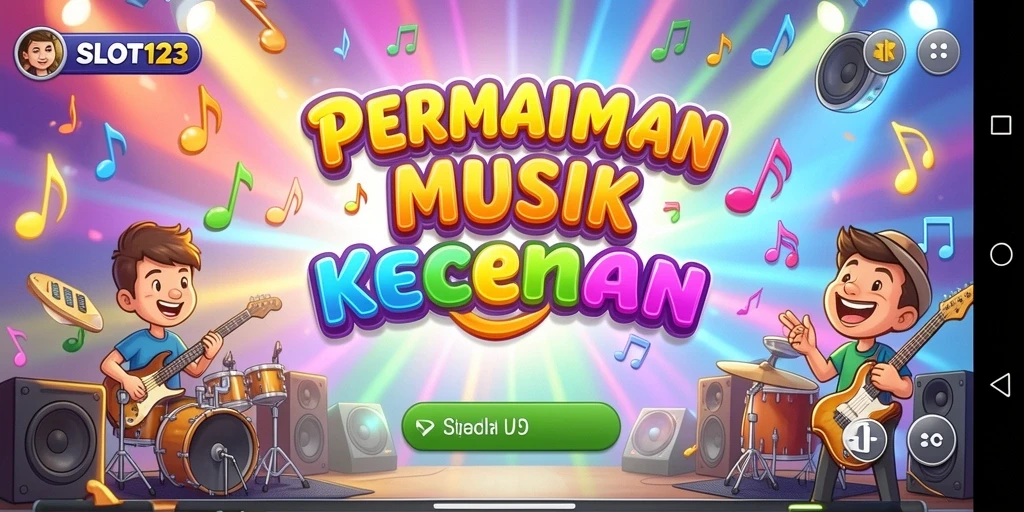 Tampilan menarik dari gameplay SLOT123 dengan berbagai pilihan musik.