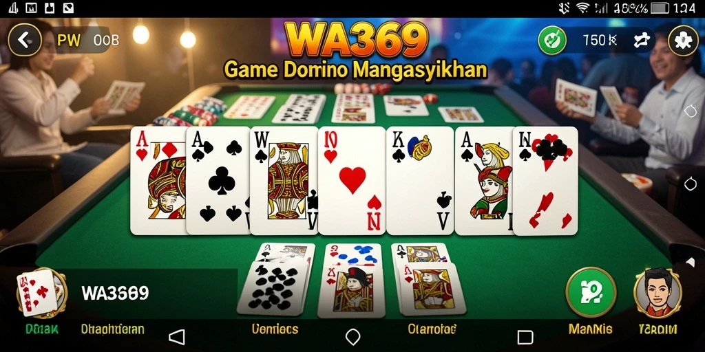 Screenshot utama <strong>WA369</strong> menampilkan gameplay domino yang seru dan mengasyikkan.